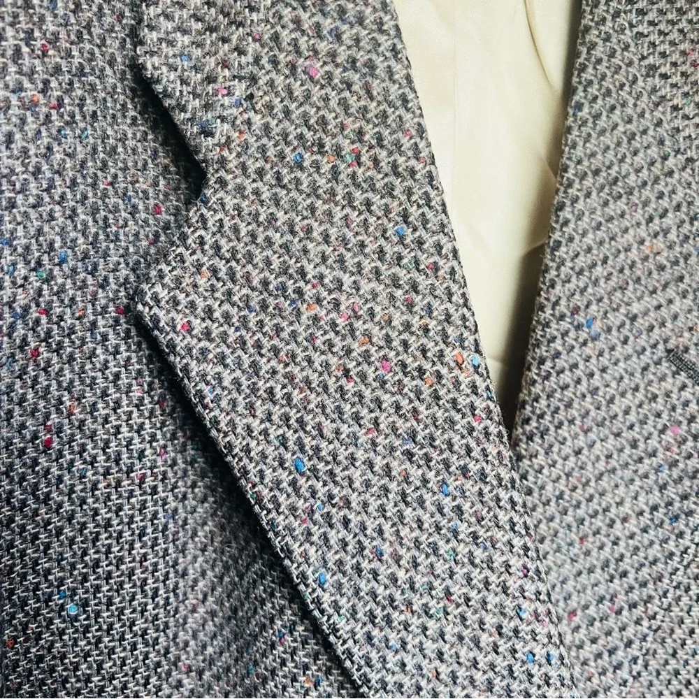 VTG Pierre Cardin 100% Wool Classic Grey Blazer Jacket Preppy Grandpa Unisex